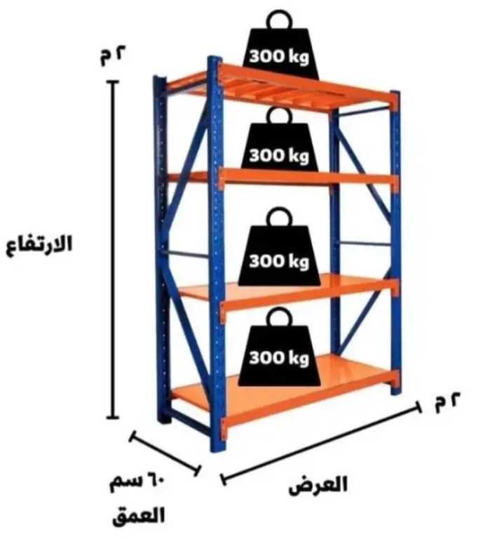 رفوف حمولة 300 كيلو